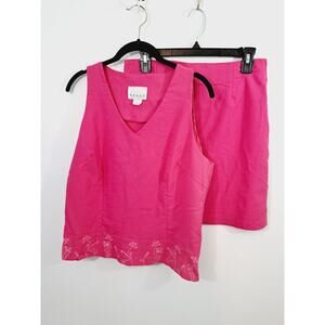 Kelly Collection Vintage Y2k Pink 2 Piece Skirt Set Medium New! Deadstock